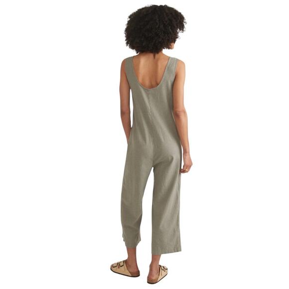 Marine Layer Shadow Green Sydney Beach Jumpsuit - Picture 3 of 11